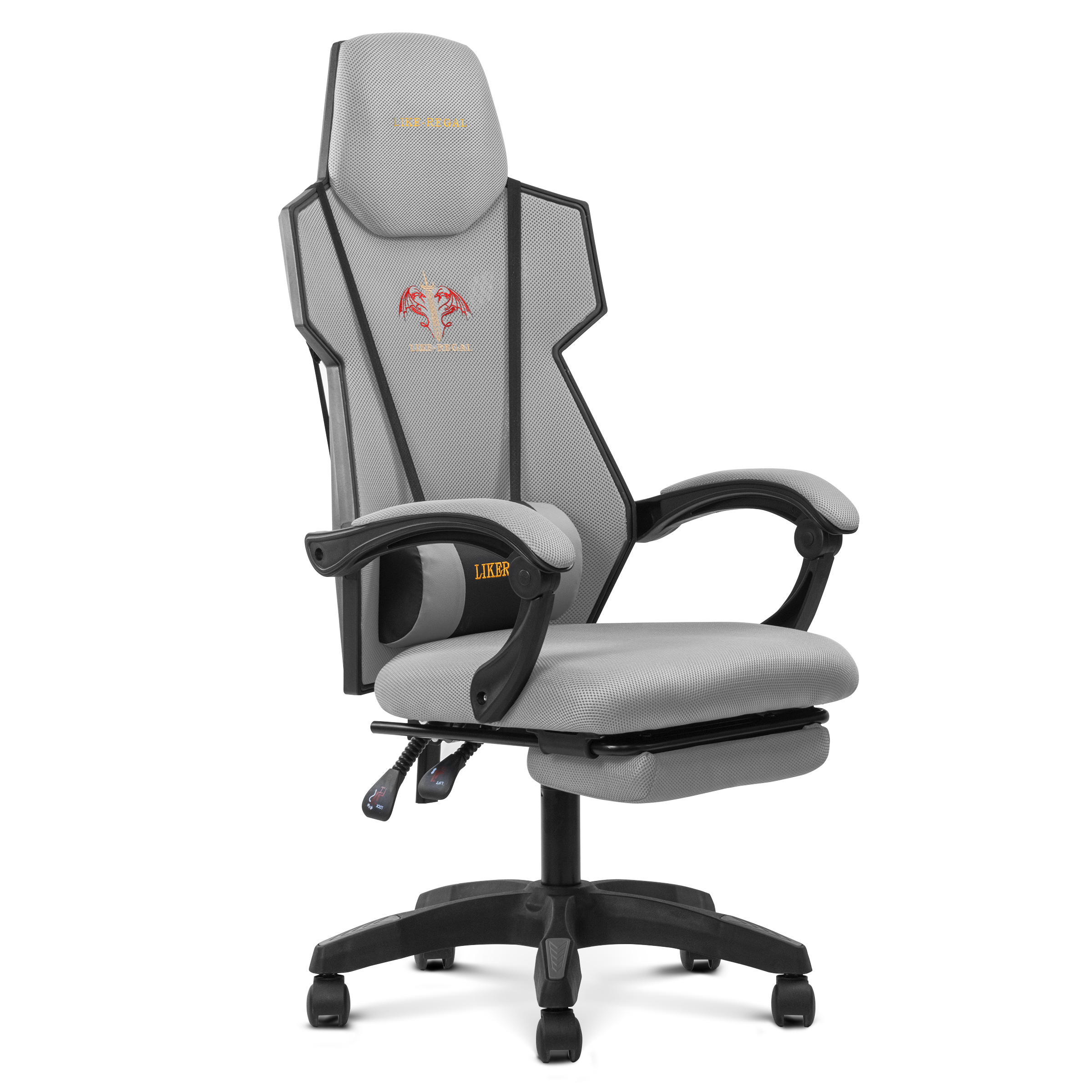 Foto 3 pulgar | Silla Gamer Playfever Shadow Tela Mesh Transpirable Oficina (gris)