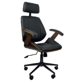 Foto 1 | Silla Office Color Negro Con Nogal Americano