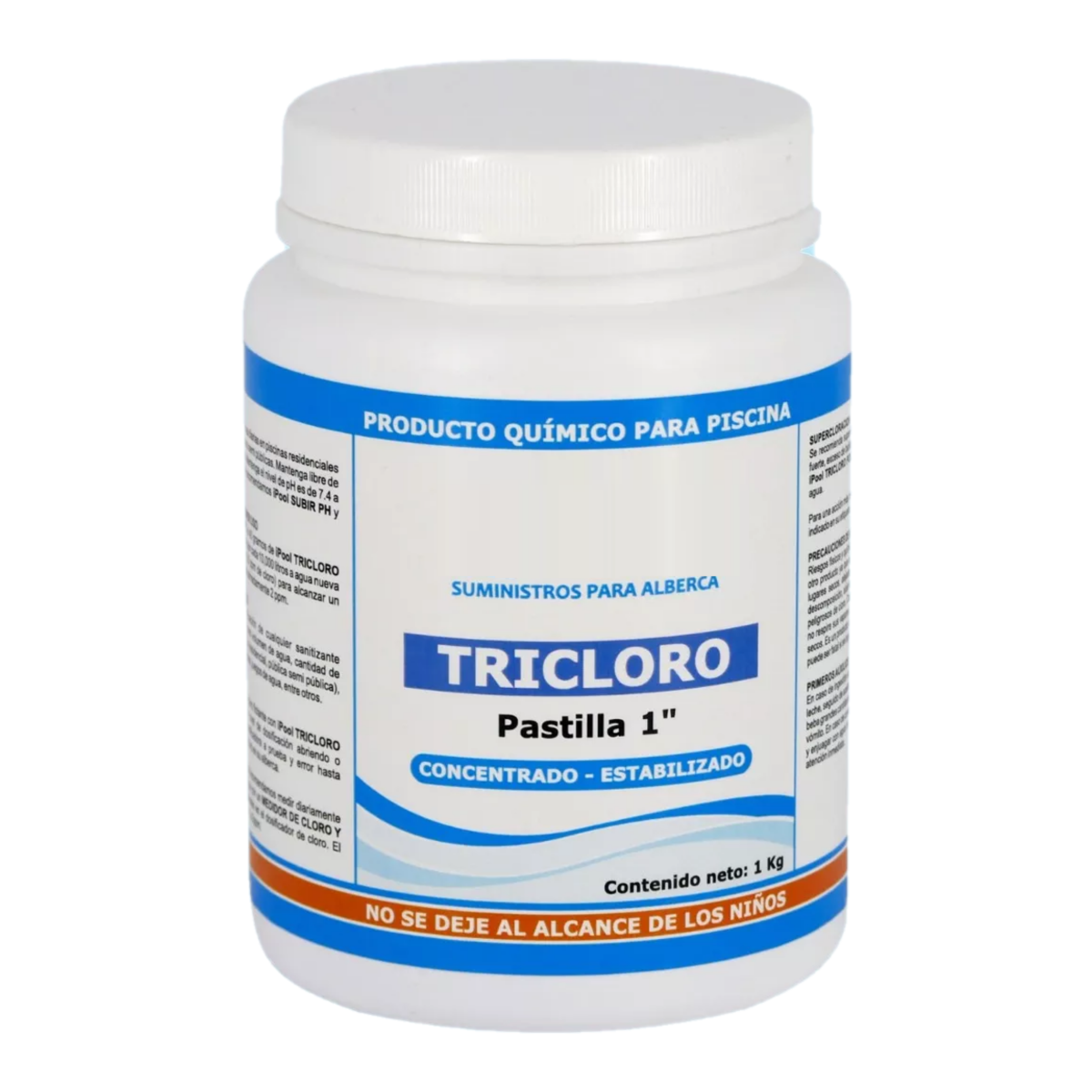 Tricloro en Pastillas1 Kg para Alberca Blanco