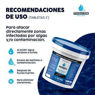 Foto 6 | Cloro para Alberca 10 Kg Tabletas 3 Pulgadas Proquison 90%