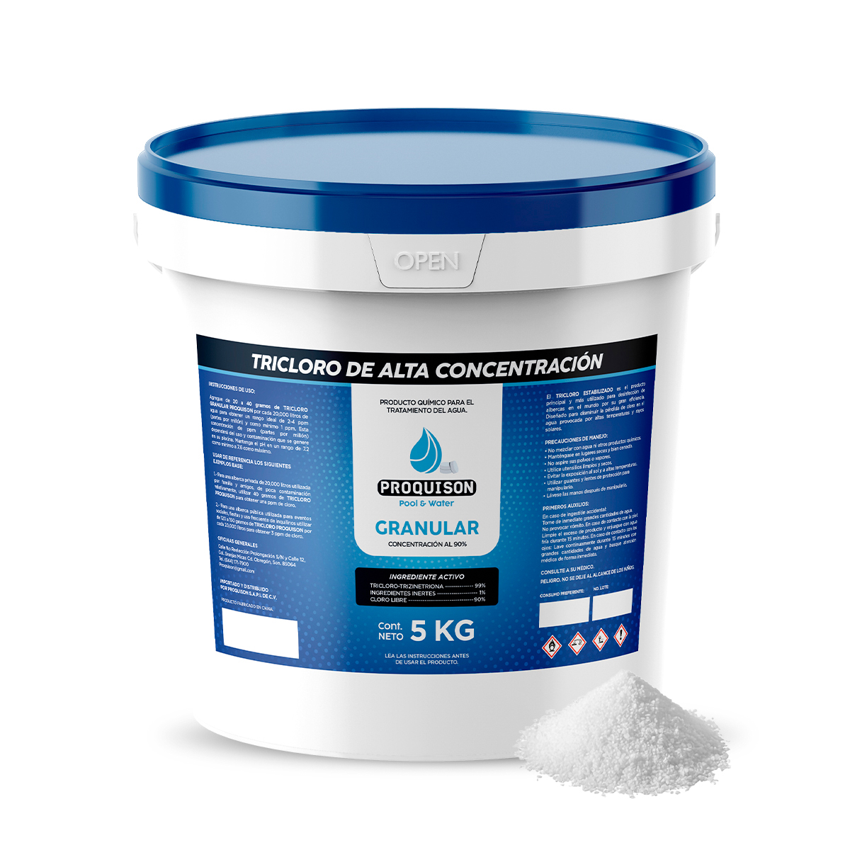 Foto 1 | Cloro Para Alberca Granular 5 Kg Proquison 90% Desinfección