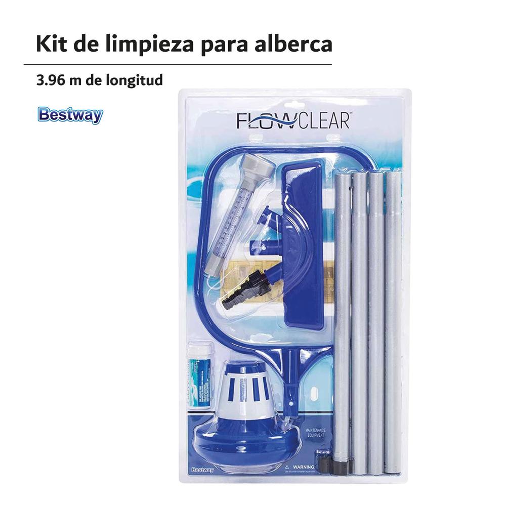 Foto 3 pulgar | Kit de Limpieza Bestway 58195 color Azul Mantenimiento de Alberca Juego 7 PZAS Saca Hojas