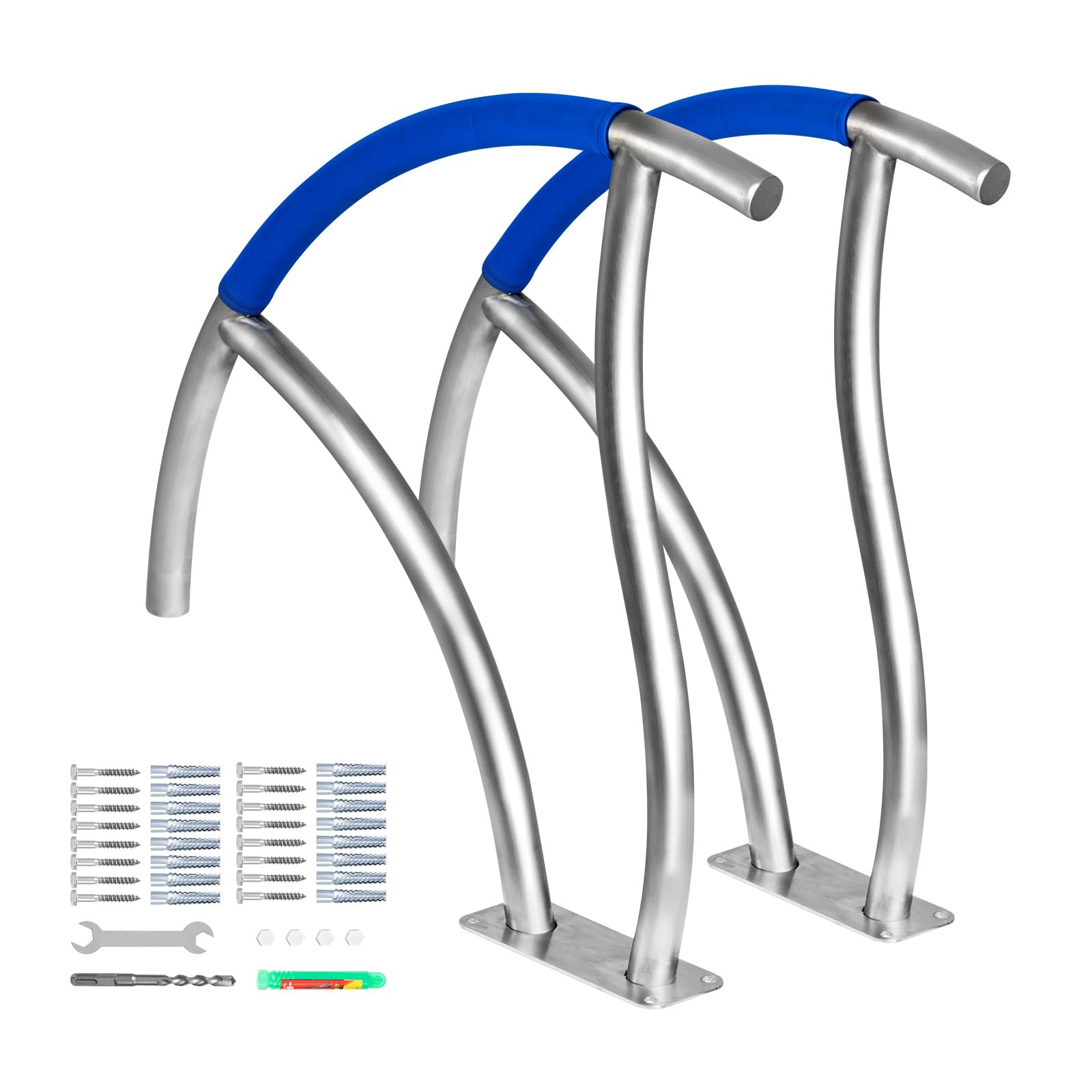 Foto 1 | Barandilla Para Escalera De Piscina Vevor, 30 X 30 Cm, Acero Inoxidable, 170 Kg De Capacidad - Venta Internacional.