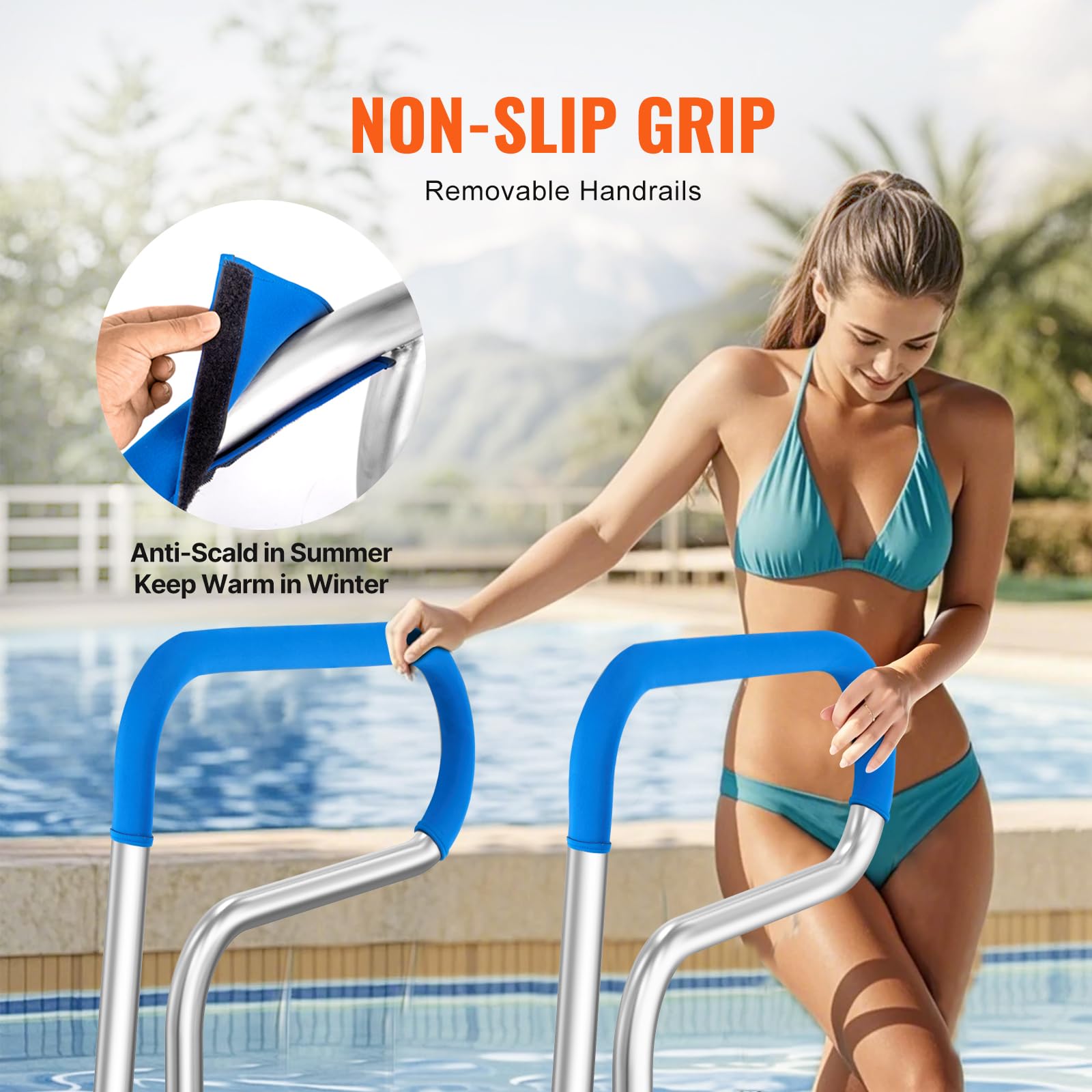 Foto 5 pulgar | Barandilla De Piscina Vevor De Acero Inoxidable 304 Para Piscinas 32x23 Cm - Venta Internacional.