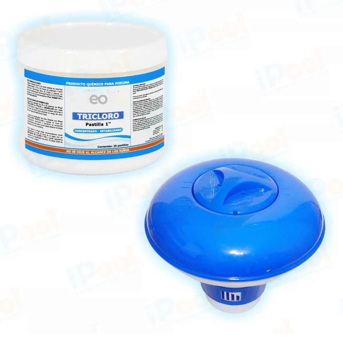 Clorador Flotante Chico para Alberca + 25 Pastillas Cloro Eo Safe Imports Esi-8818-1 Multicolor $719
