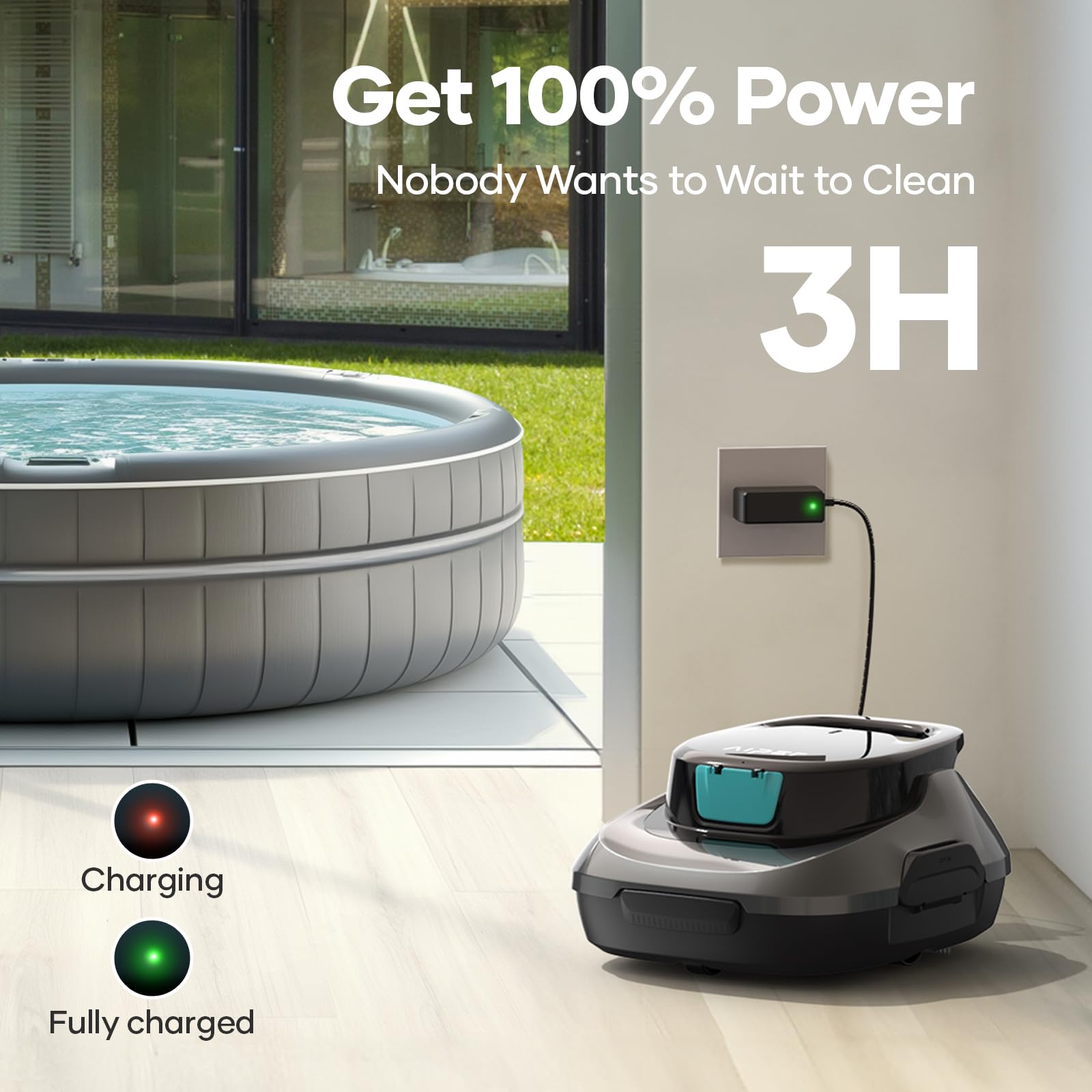 Foto 7 pulgar | Aspirador De Piscina Aiper Inalámbrico Automático Para Piscina De 80 M² - Venta Internacional.
