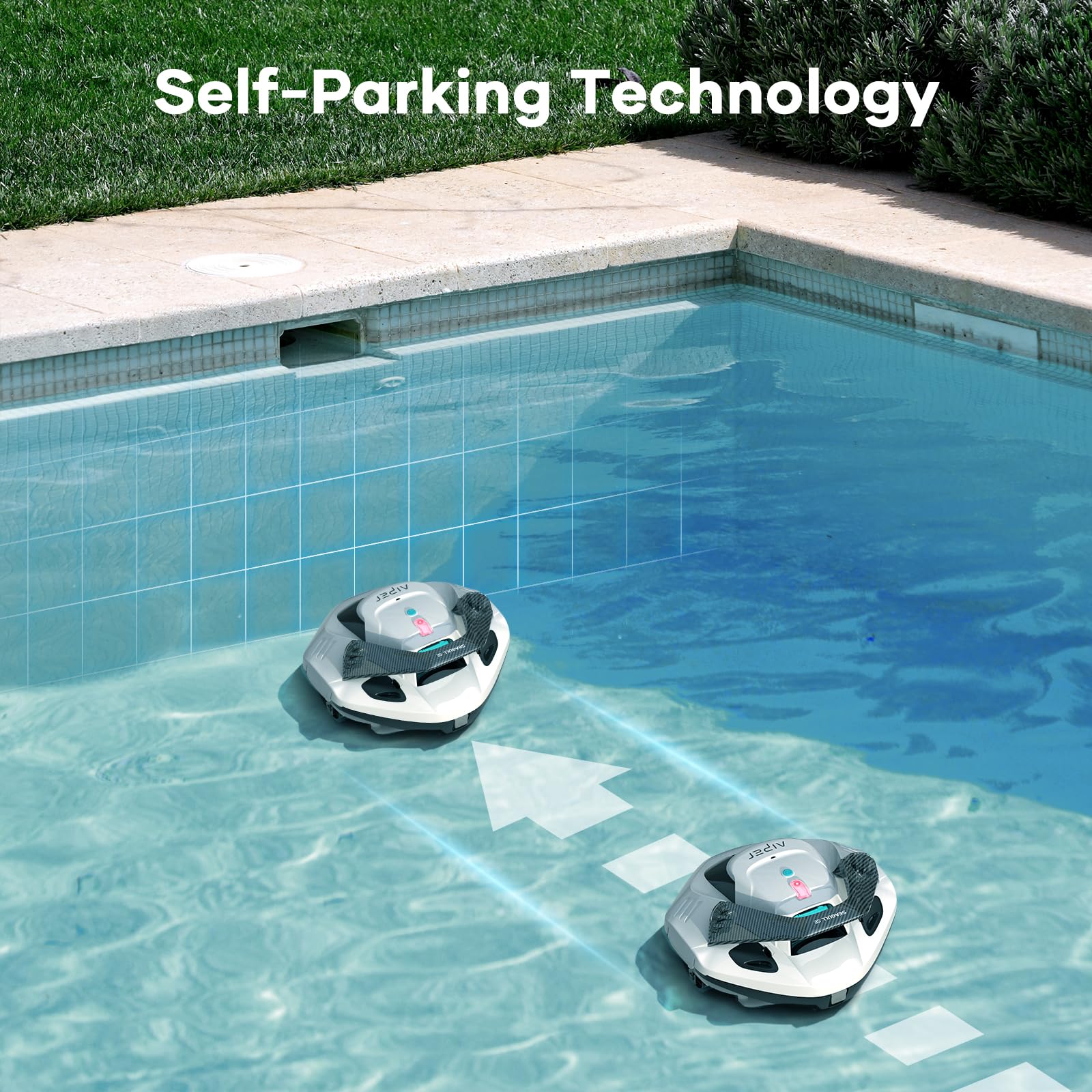 Foto 5 pulgar | Aspirador Robótico Para Piscinas Aiper, Inalámbrico, Estacionamiento Automático, Piscina De 12 M - Venta Internacional