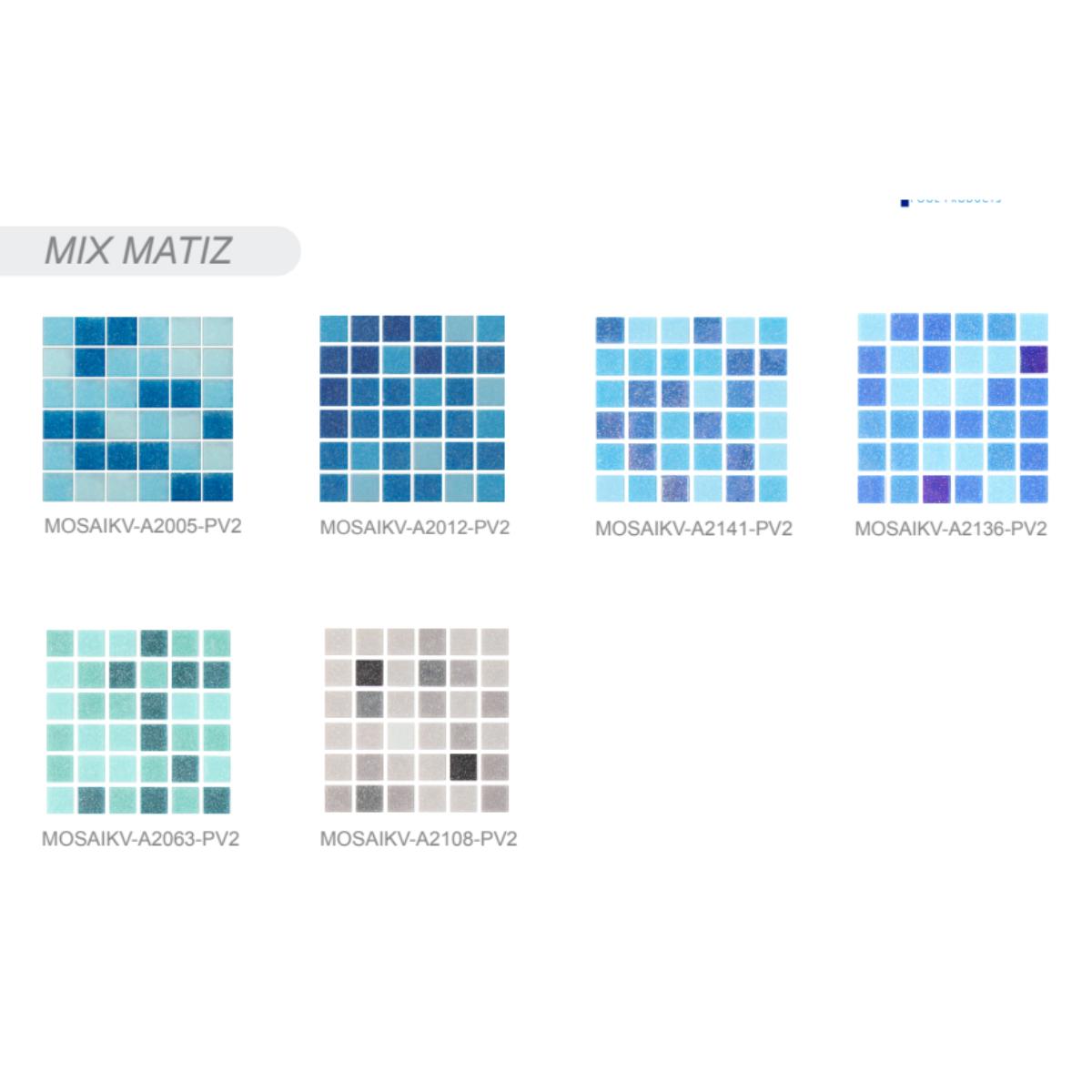 Foto 4 pulgar | Mosaico Azul 3 Mosaik-v – Estilo Fresco Para Albercas
