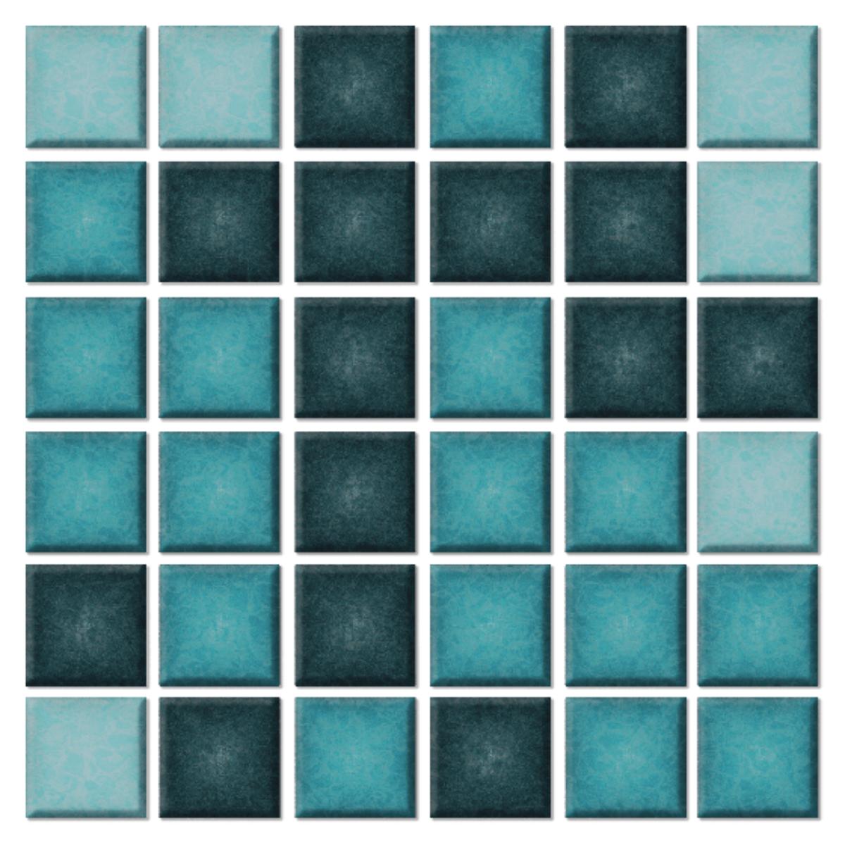 Mosaico  Verde Aqua Mosaik-v – Brillo Único Y Moderno