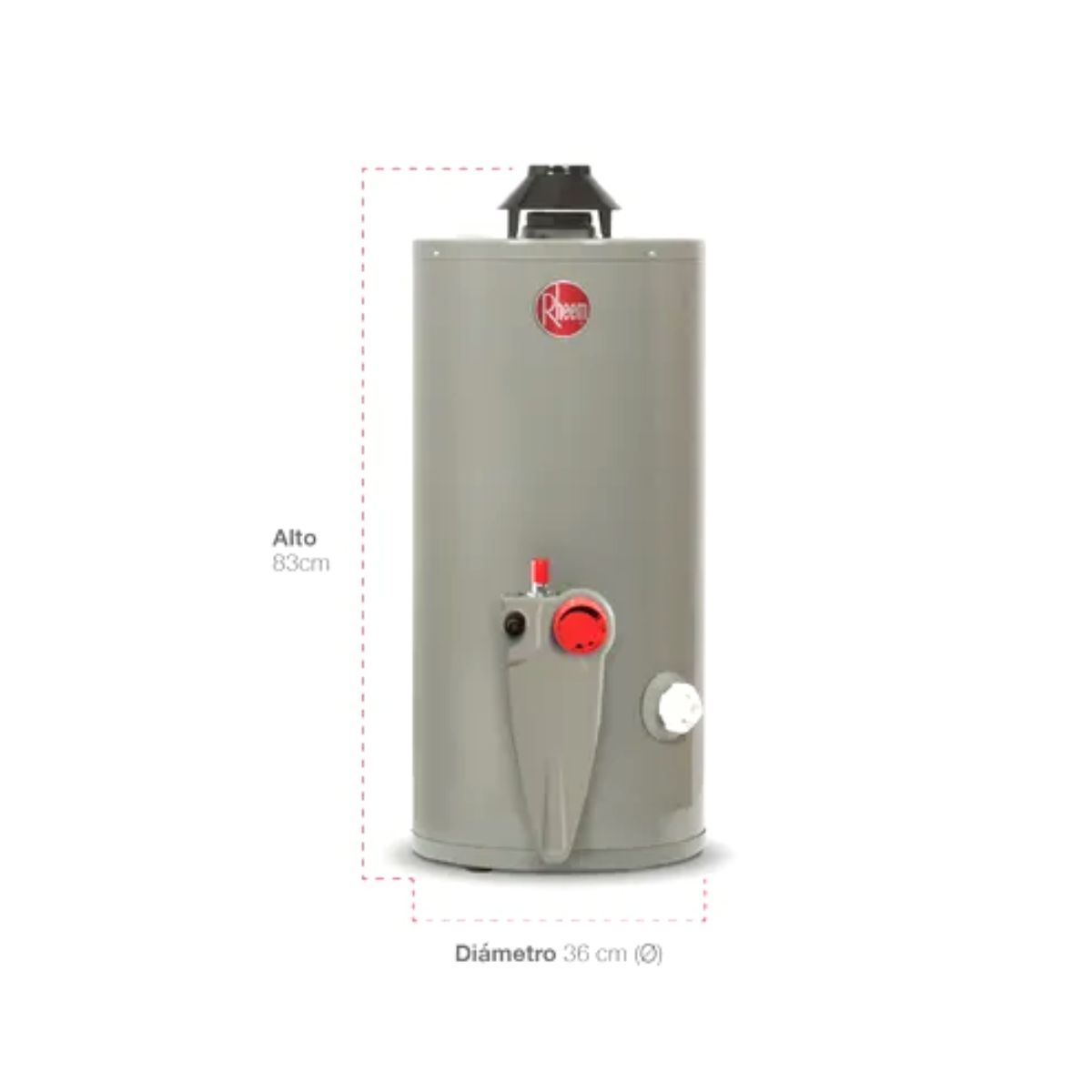Foto 5 pulgar | Calentador de Agua Gas LP Rheem 38 Litros