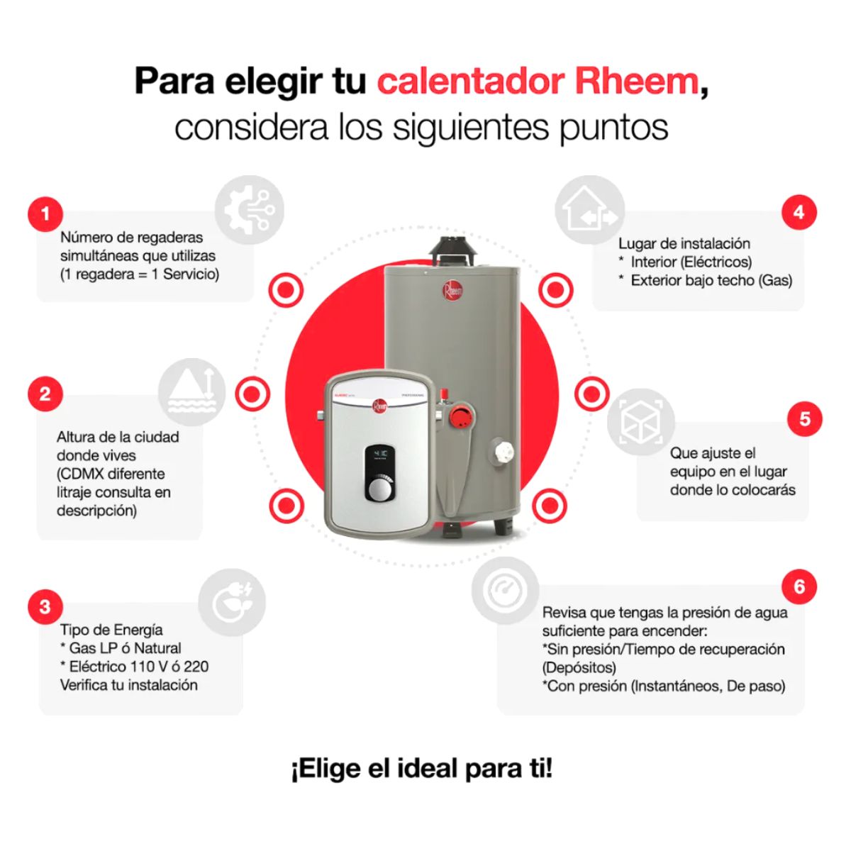 Foto 8 pulgar | Calentador de Agua Gas LP Rheem 38 Litros