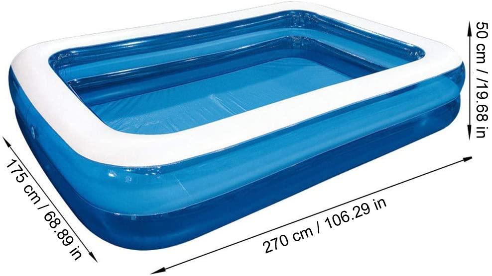 Foto 3 pulgar | Alberca Inflable YEI 10291 color Azul Familiar Rectangular 270 X 175 X 50 CM