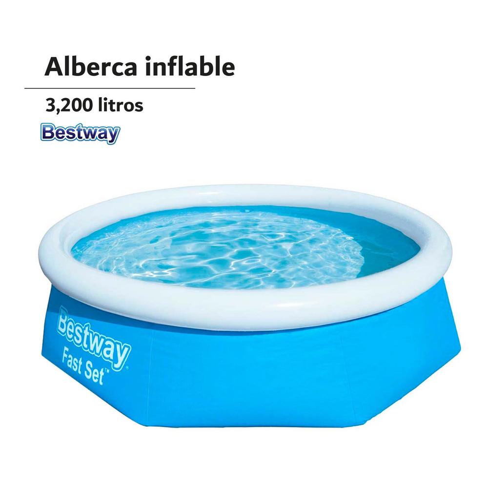 Foto 3 pulgar | Alberca Inflable Bestway 57456 color Azul Fast Set 305 X 66 CM