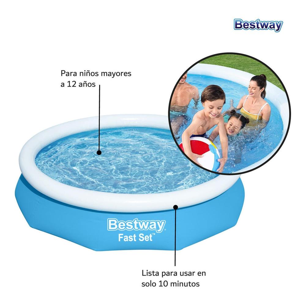 Foto 7 pulgar | Alberca Inflable Bestway 57456 color Azul Fast Set 305 X 66 CM