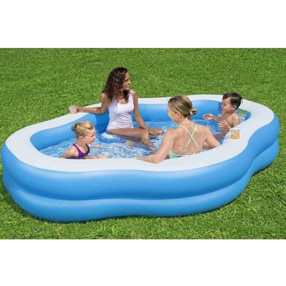 Foto 7 pulgar | Piscina Inflable Bestway 54409 Splashview color Azul 241 X 140 CM Familiar