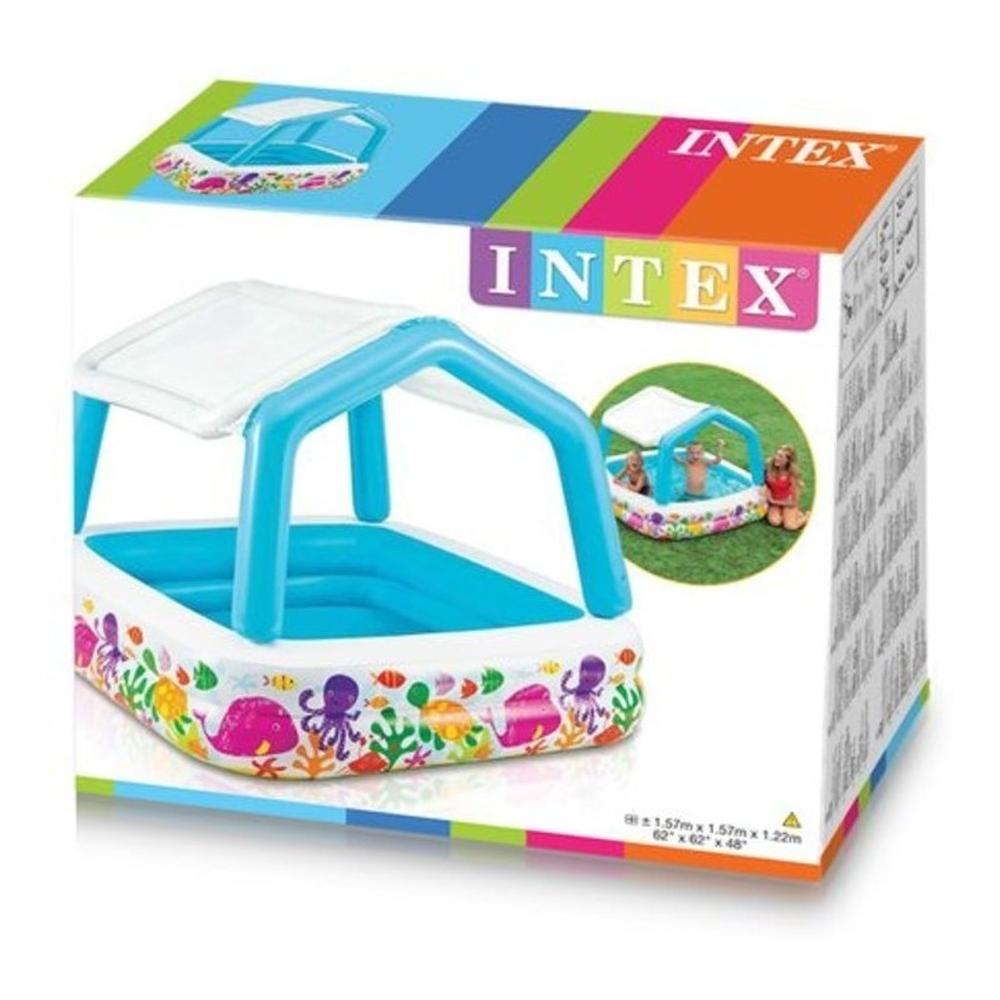 Foto 3 pulgar | Alberca Inflable Infantil Intex Cuadrado color Azul