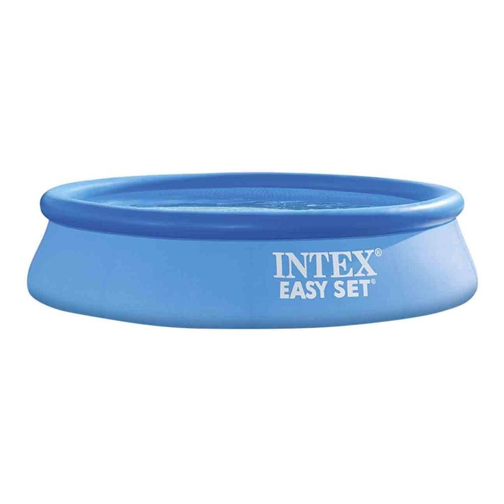 Piscina Inflable Circular Intex 28106NP color Azul Easyset 244 CM Jardín