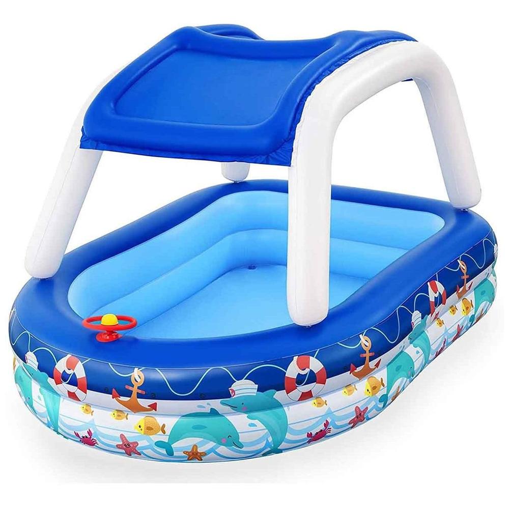 Foto 2 pulgar | Alberca 213cm Inflable Techo Familiar Niños Jardín Bestway