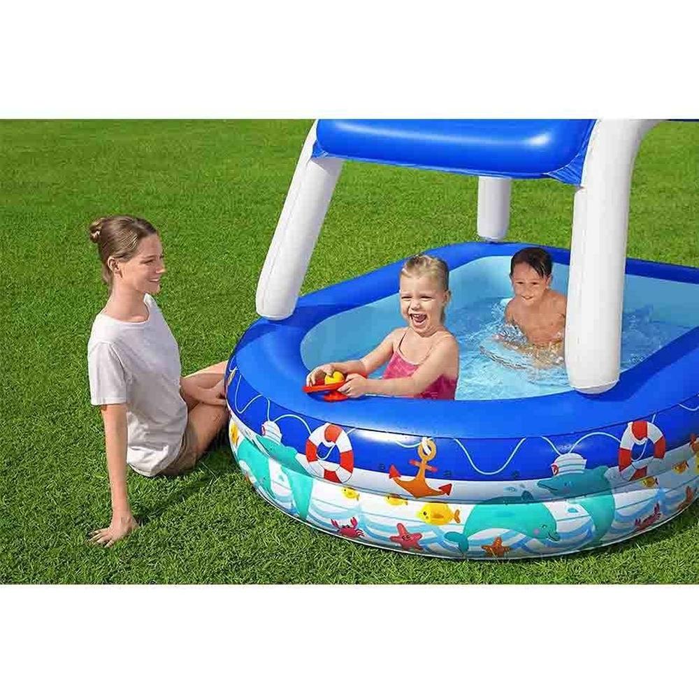 Foto 5 pulgar | Alberca 213cm Inflable Techo Familiar Niños Jardín Bestway
