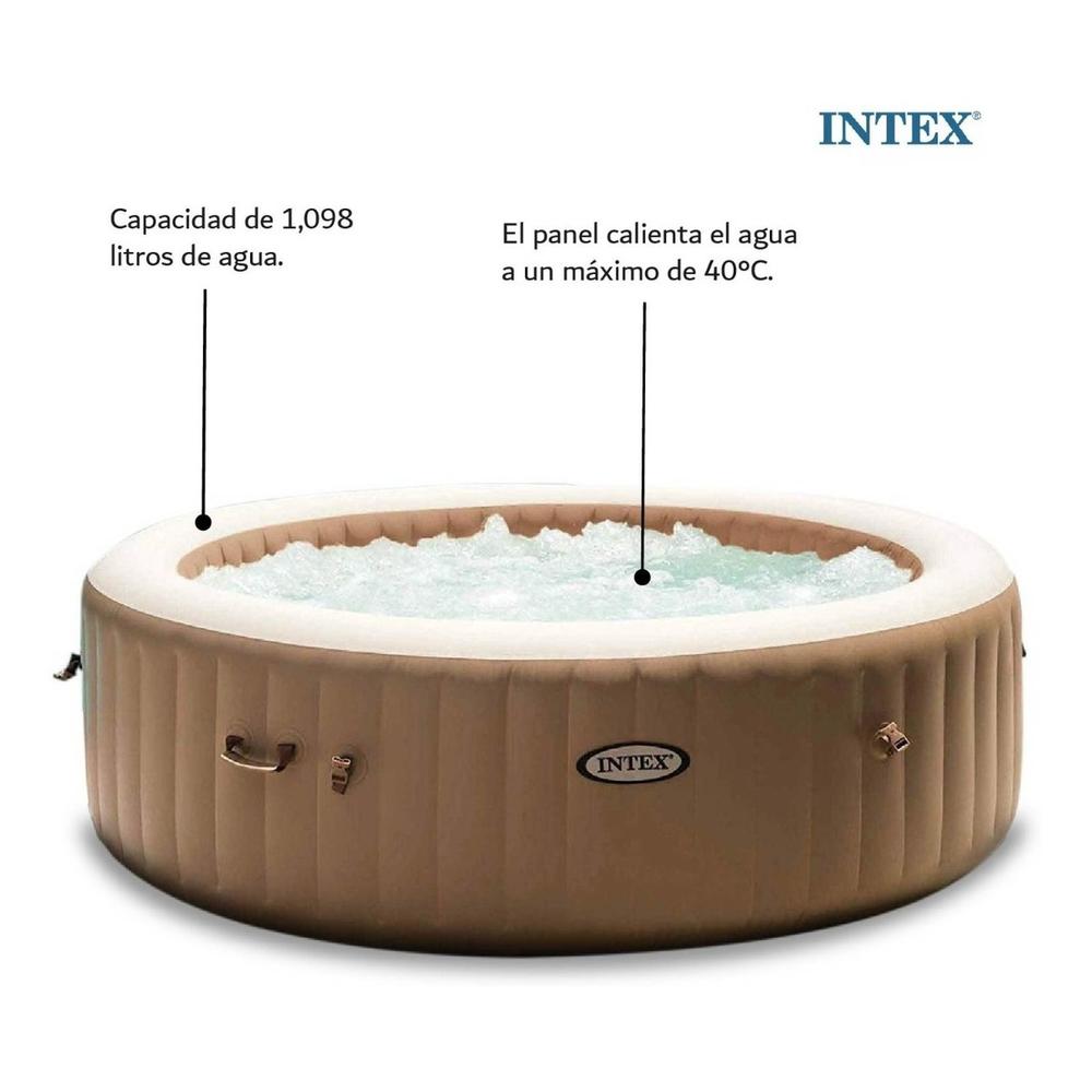 Foto 7 pulgar | Tina Jacuzzi Inflable Spa 6 Per Burbuja 2.15 M Purespa Intex