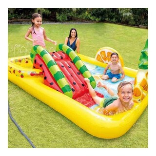 Foto 2 | Juego Alberca Acuático Inflable Tobogán Frutas Hogar Intex