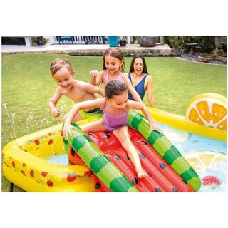 Foto 3 | Juego Alberca Acuático Inflable Tobogán Frutas Hogar Intex
