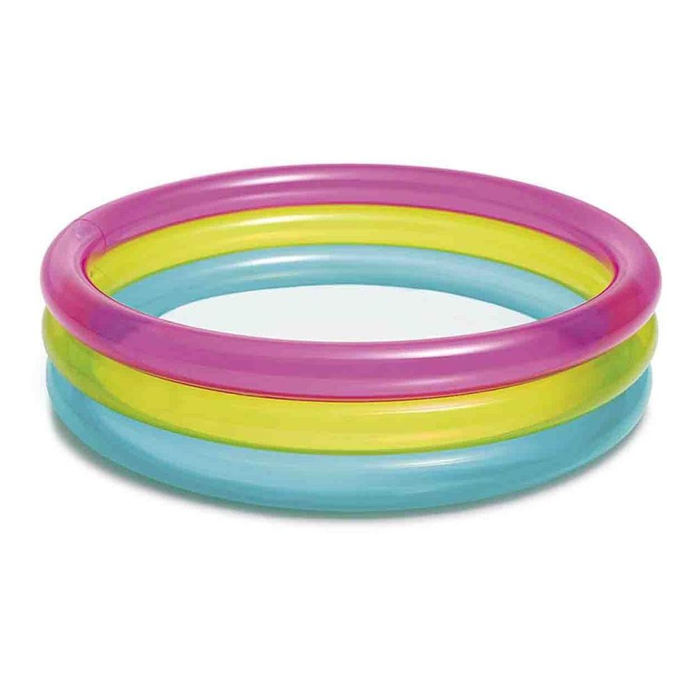 Alberca Piscina Inflable Arcoíris Para Niños 86x25cm Intex $1,858