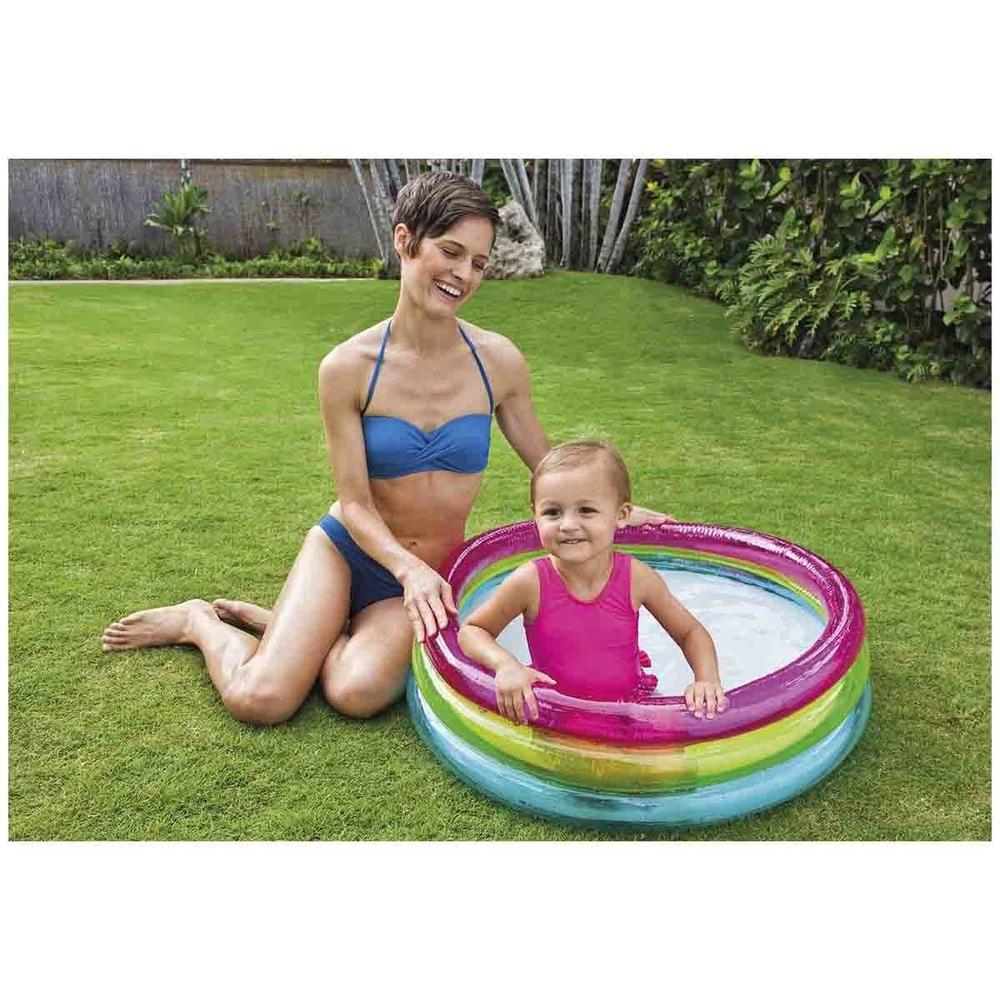 Foto 3 pulgar | Alberca Piscina Inflable Arcoíris Para Niños 86x25cm Intex