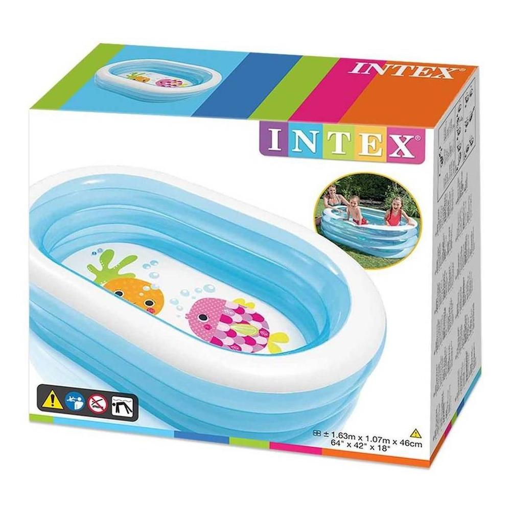 Foto 4 pulgar | Alberca Inflable Ovalada Intex 57482 color Azul 3 Aros 230 L para Niños