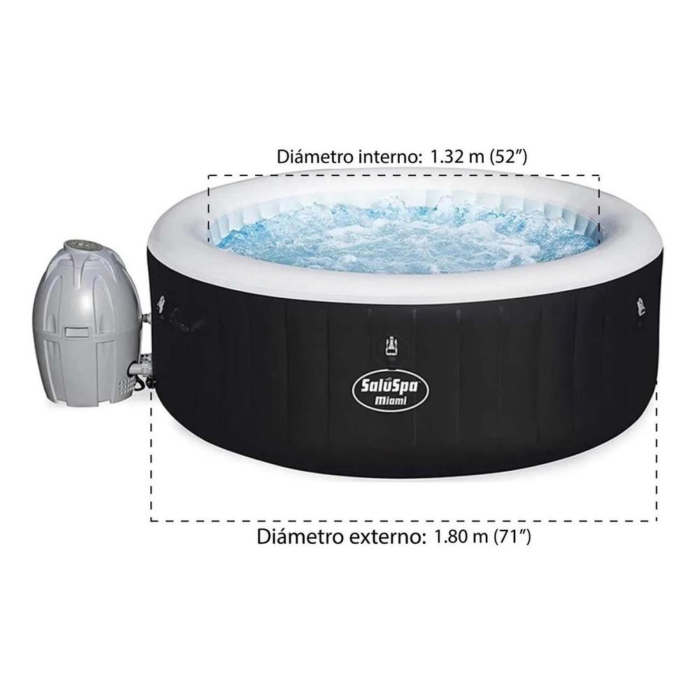 Foto 7 pulgar | Alberca Jacuzzi Spa Hidromasaje Inflable 4 Personas Bestway