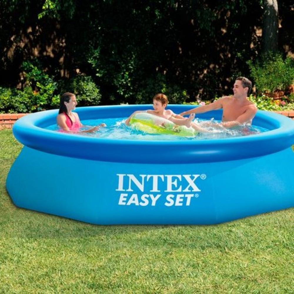 Foto 3 pulgar | Alberca Intex 28120 con Aro Inflable Octagonal Easy Set 10 X 30 " Azul