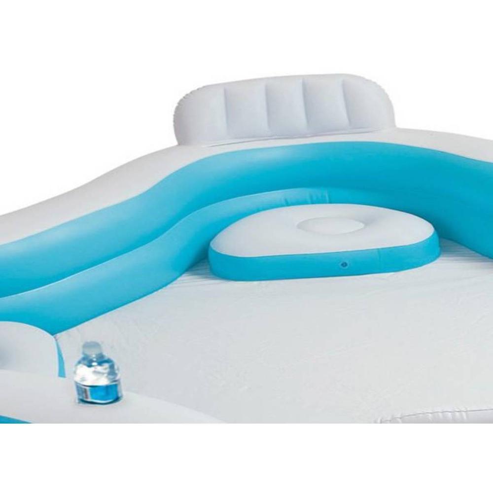 Foto 3 pulgar | Alberca Familiar Intex 56475 con Asientos y Portavasos 229 cm Azul