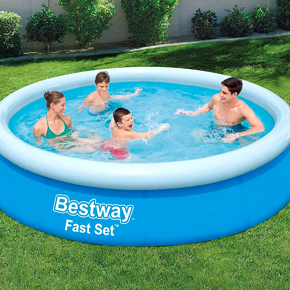 Foto 4 pulgar | Alberca Inflable Bestway 57273 color Azul Redonda 366x76 cm