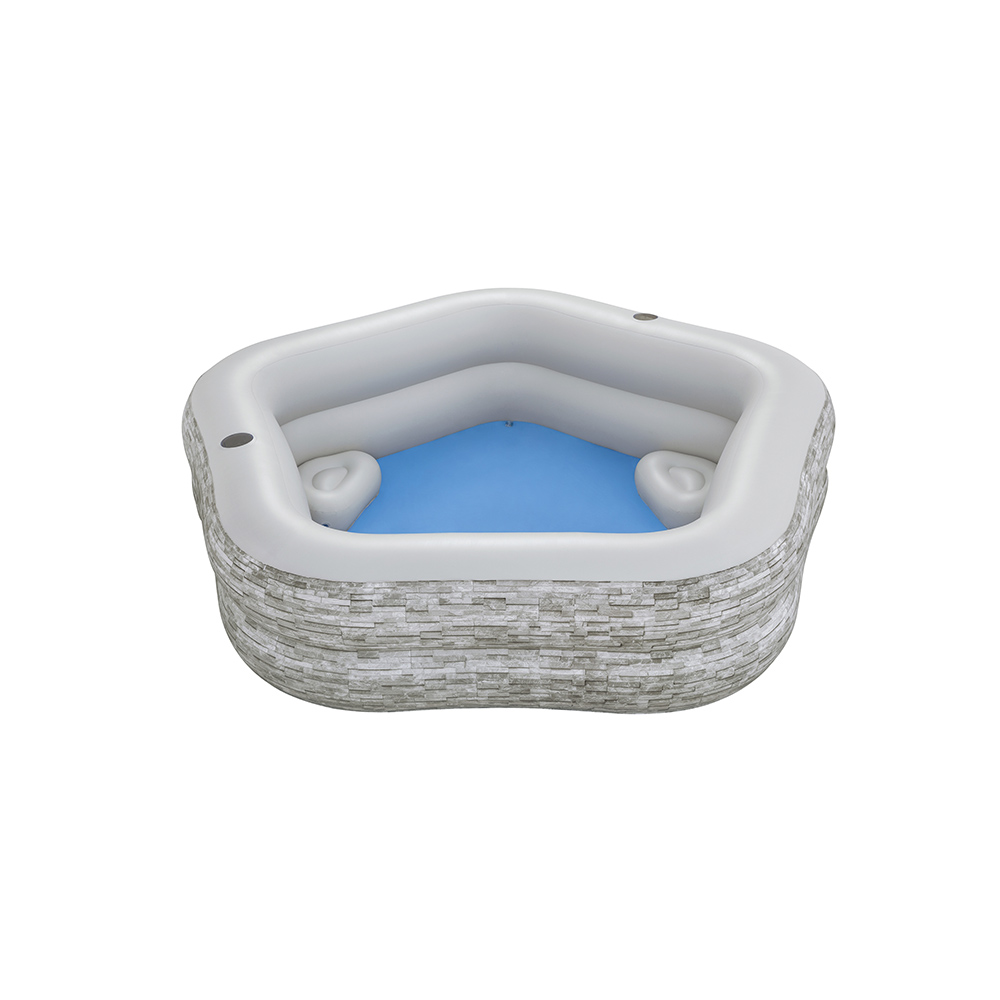 Alberca Inflable Familiar Bestway 54423 color Gris con Asientos
