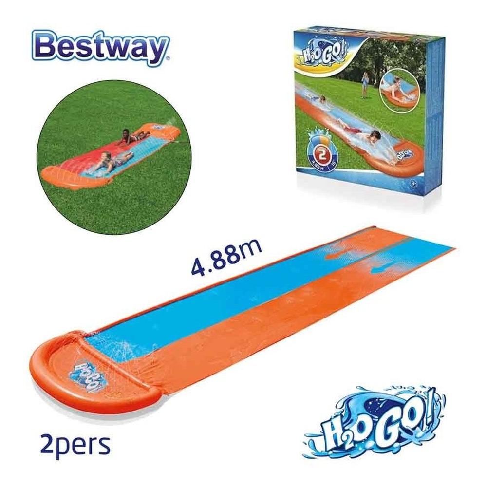 Foto 3 pulgar | Tobogán Deslizador Doble Acuática Bestway 4.88 m