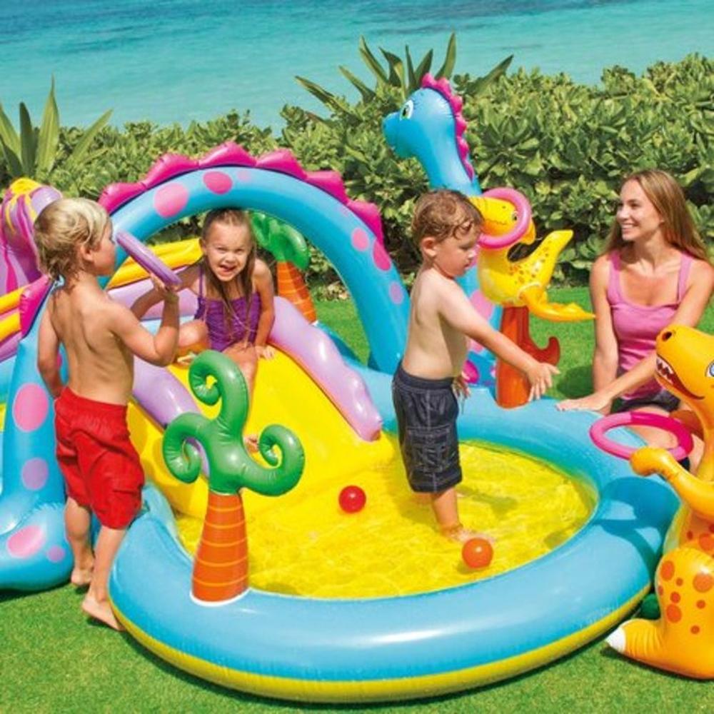 Foto 3 pulgar | Piscina Inflable Dinoland Grande con Accesorios Intex