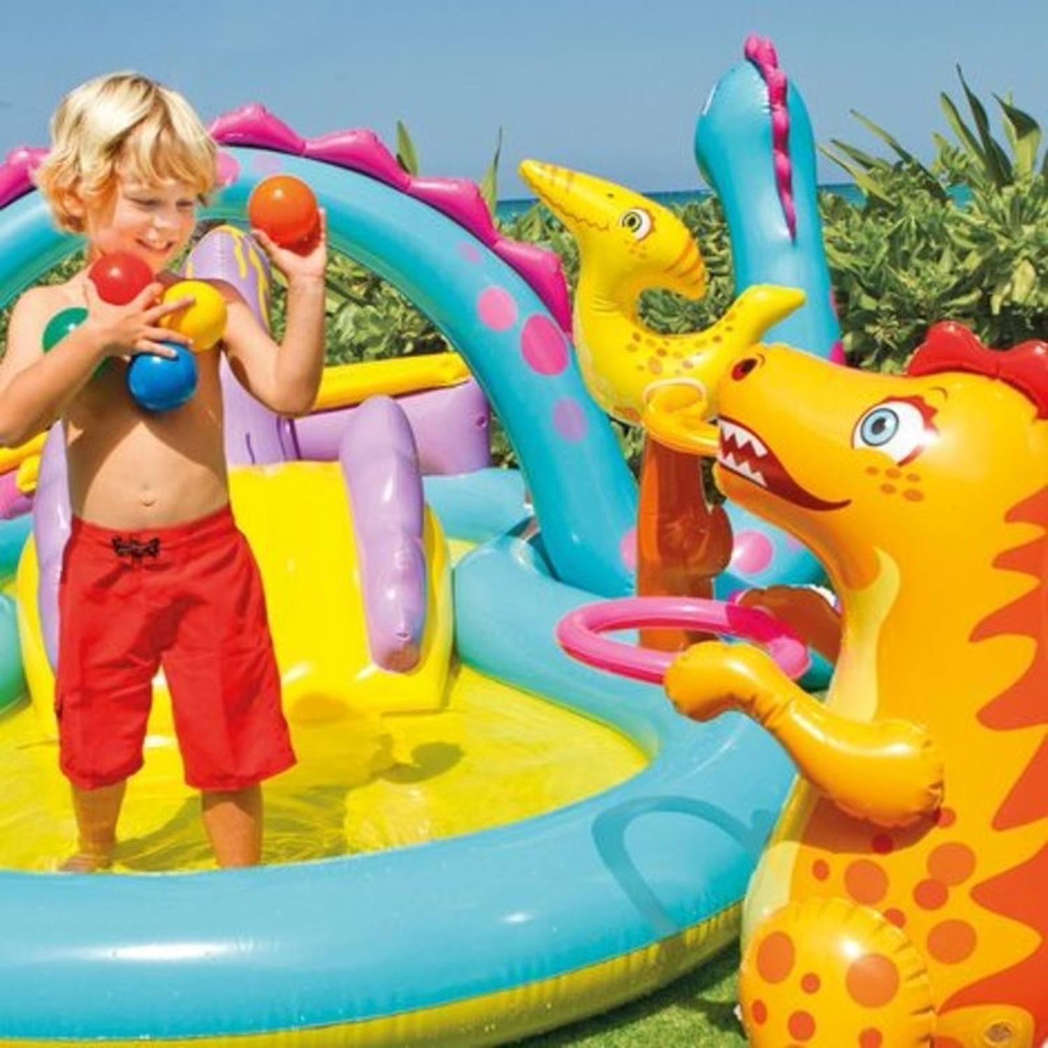 Foto 4 | Piscina Inflable Dinoland Grande con Accesorios Intex