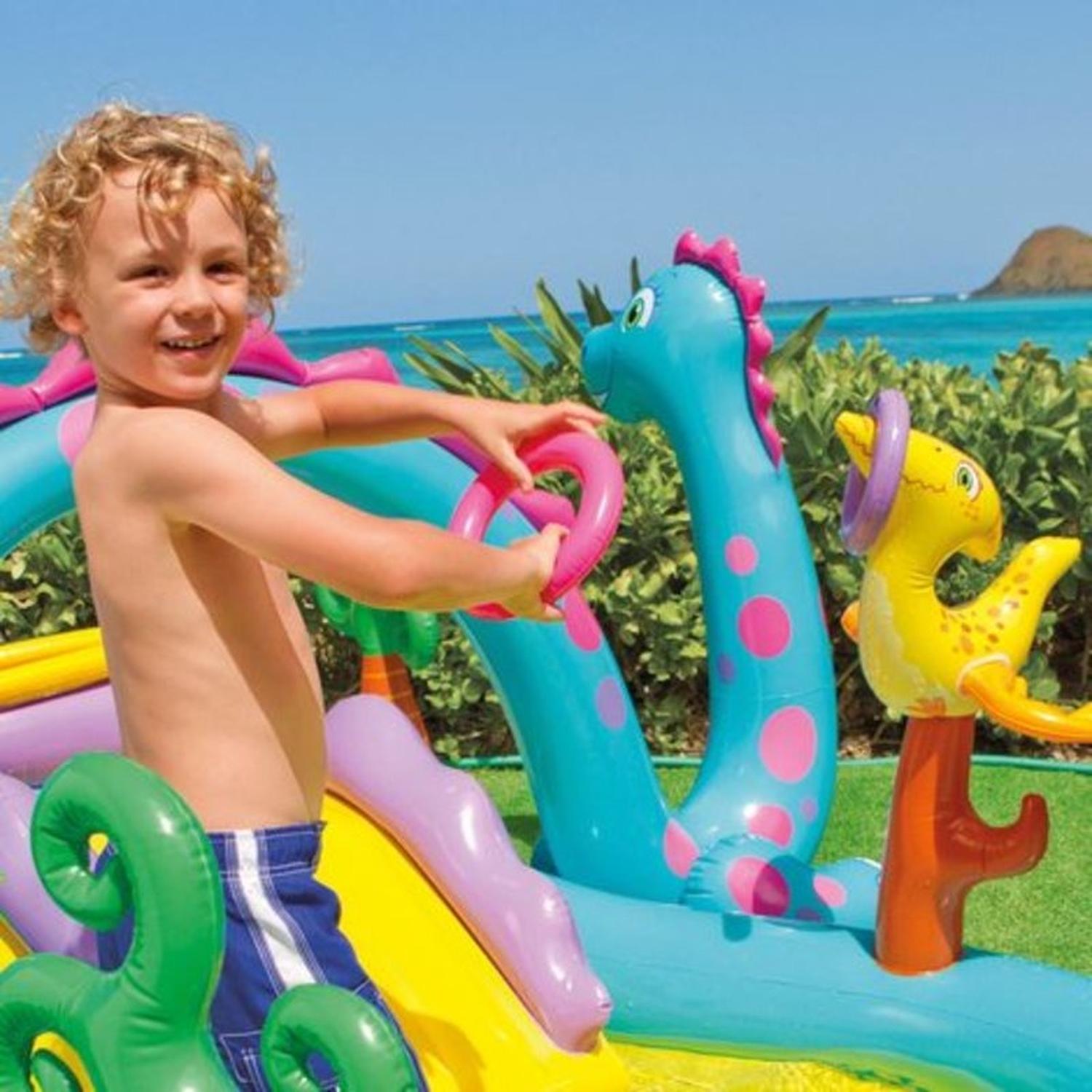 Foto 6 pulgar | Piscina Inflable Dinoland Grande con Accesorios Intex