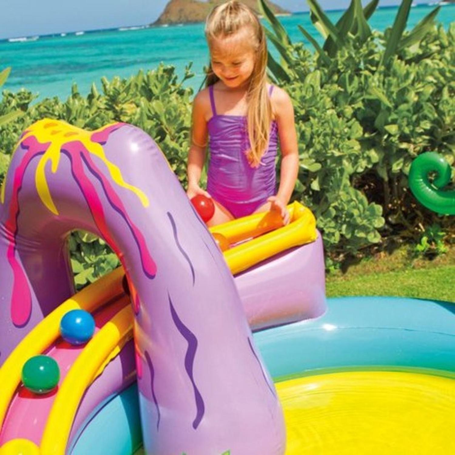 Foto 7 pulgar | Piscina Inflable Dinoland Grande con Accesorios Intex