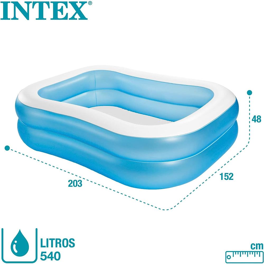 Foto 5 pulgar | Alberca Inflable Rectangular color Azul Intex 57180