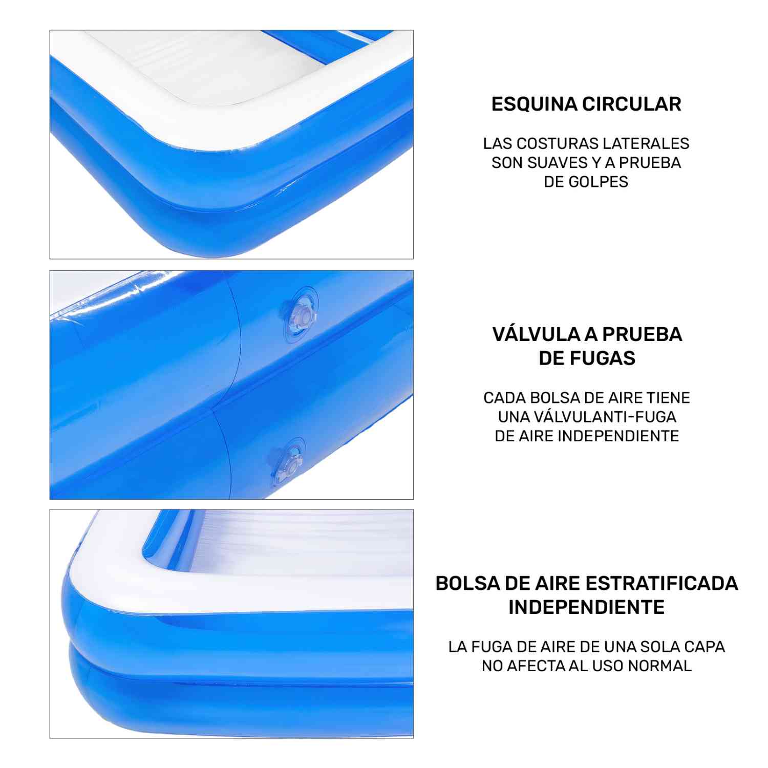 Foto 4 pulgar | Alberca Inflable Jardimex Rectangular Familiar 440 L 190x140x43 cm