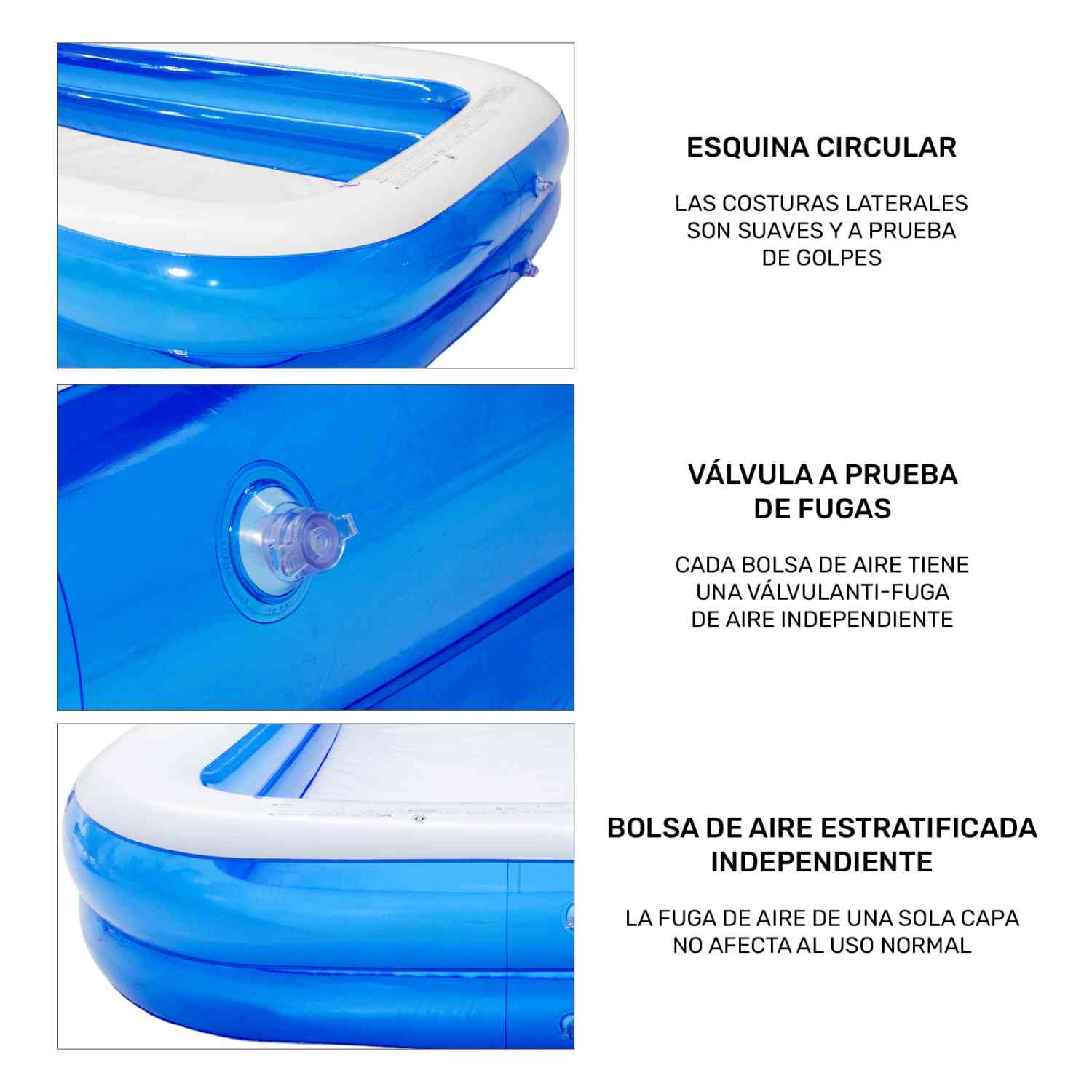 Foto 3 | Alberca Inflable Jardimex Rectangular Familiar 990 L 290x180x43 cm