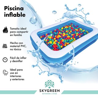 Foto 2 | Alberca Inflable Sky Green 190 x 135 cm