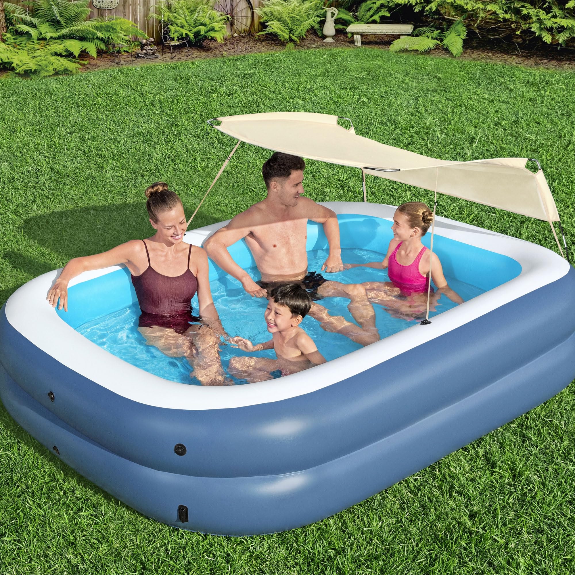 Foto 4 pulgar | Piscina Familiar Inflable Bestway H2ogo! Summer Bliss, 2,54 M - Venta Internacional.