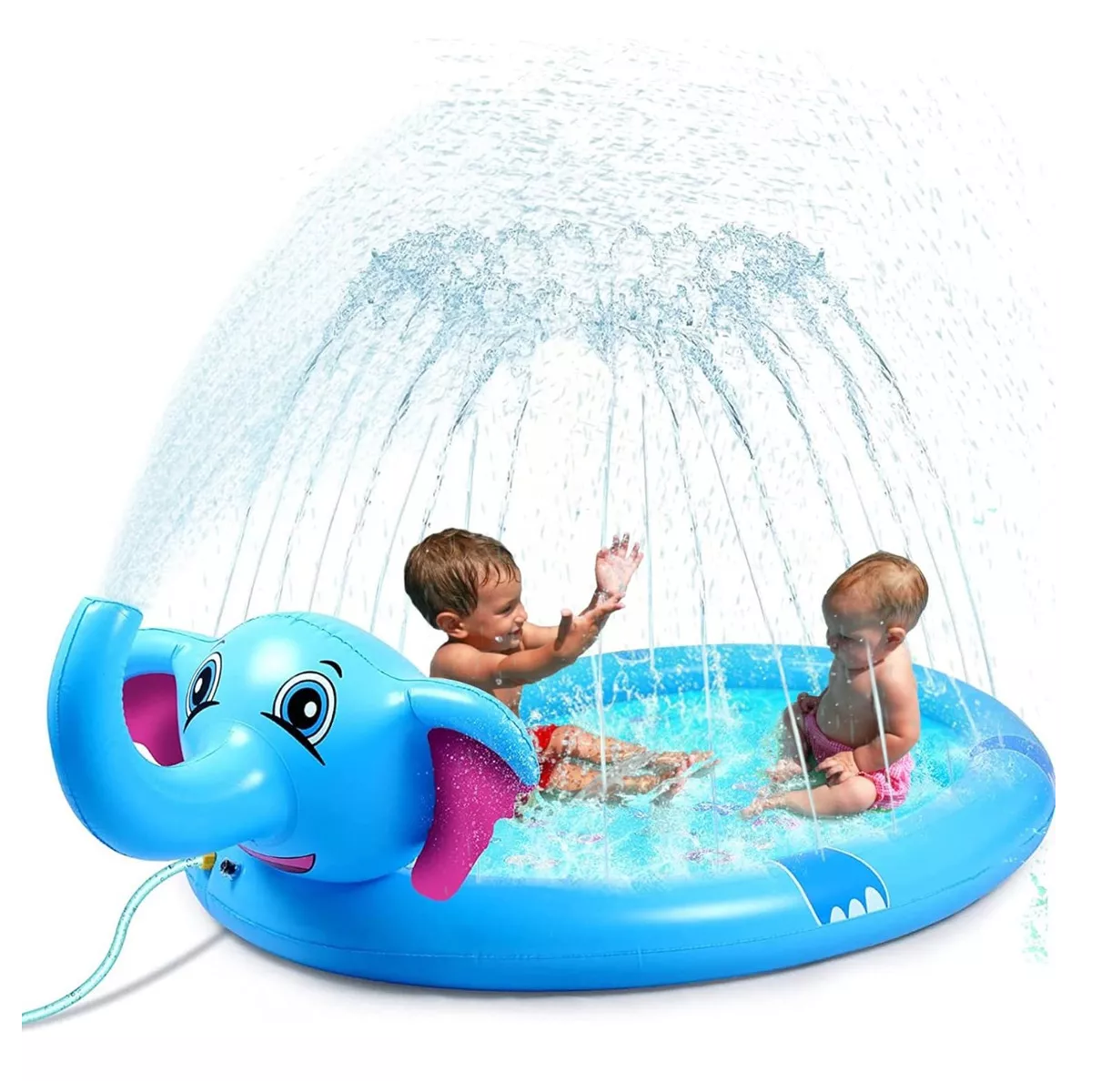 Foto 2 | Piscina Inflable Con Aspersores Elefante Para Familia 210 Cm, Azul