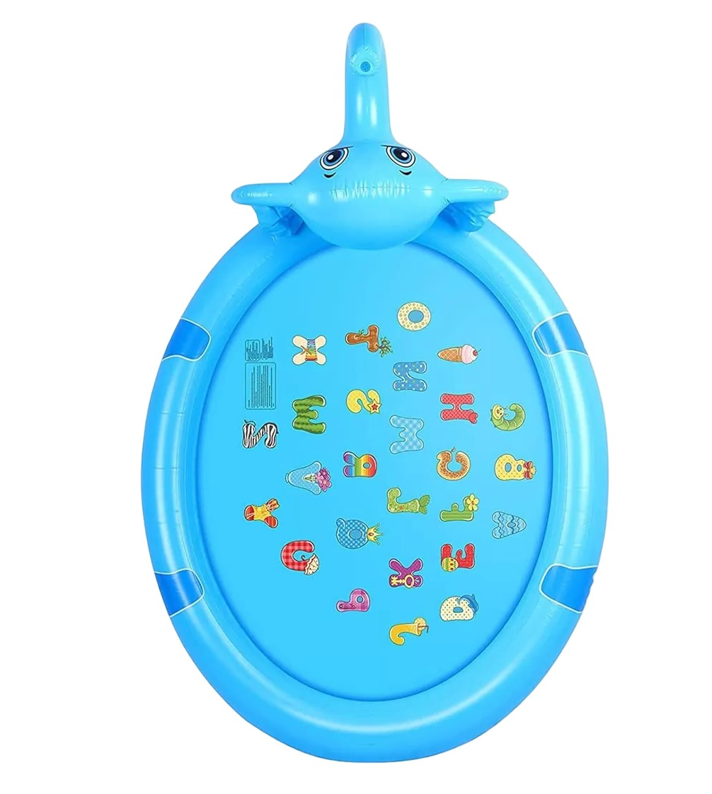 Foto 6 pulgar | Piscina Inflable Con Aspersores Elefante Para Familia 210 Cm, Azul