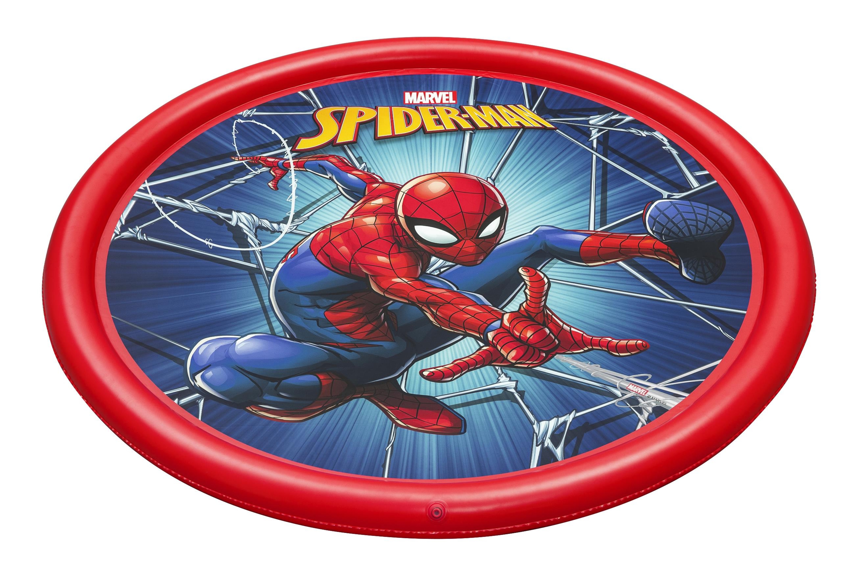 Alberca Inflable Redonda 1.65cm Spiderman Chapoteadero 2+anos C/roceador De Agua Garantia De 15 Dias Por Defecto De F