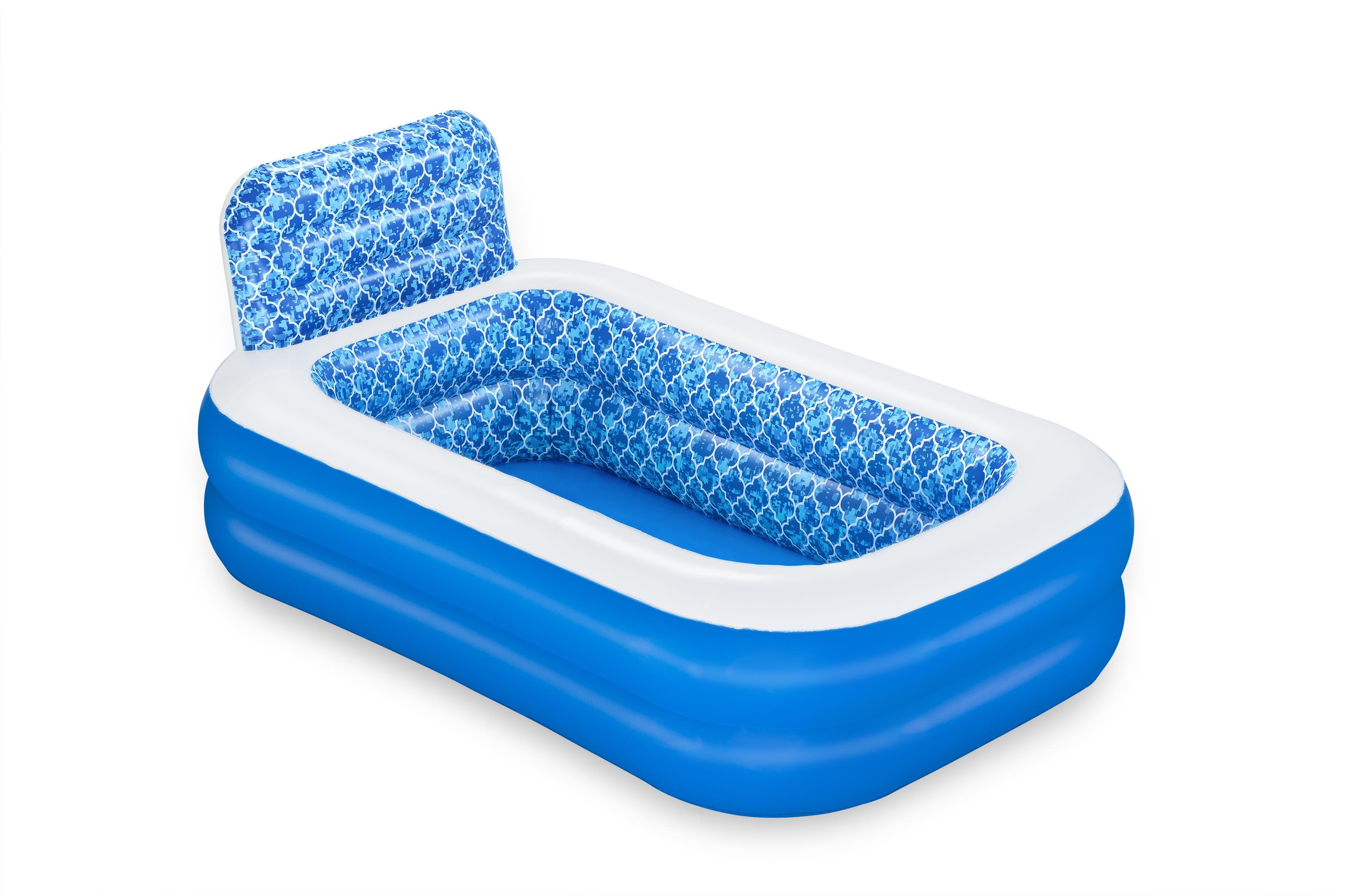 Alberca Inflable Rectangular con  Aspersor Cascada 2.29mx1.52mx96cm