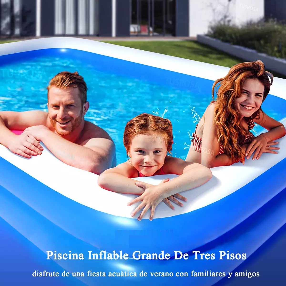 Foto 2 | Alberca Inflable Grandes Rectangular Eo Safe Imports Esi-15449-1 Azul
