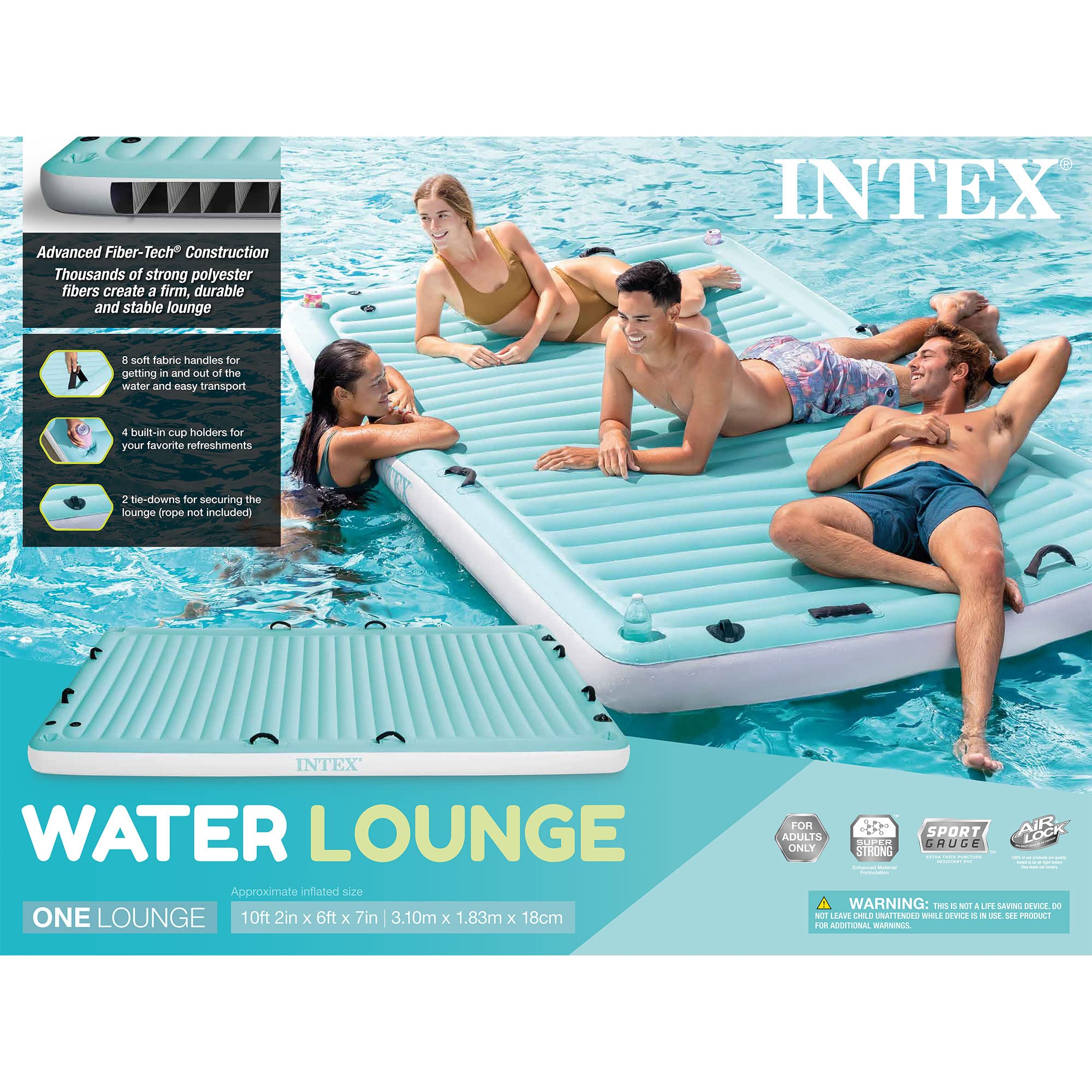 Foto 7 pulgar | Sala De Agua Flotante Inflable Intex 56289ep Con Capacidad De 400 Kg - Venta Internacional.